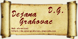 Dejana Grahovac vizit kartica